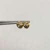 Topos Nudo doble circon Tres oros 18k 1,65 Gr / 9,3 mm