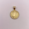 Dije It San benito circones blancos Oro amarillo 18k +2 / 2,02 Gr / 19,5 mm / 2,7 Cm
