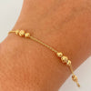 Pulso balines diamantados  Oro amarillo 18k 3,35 Gr / 1,3 mm / 19,5 Cm Broche 0,40