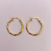 Candonga Entorchada Oro amarillo 18k 1,07 Gr / 2,4 Cm