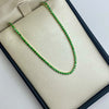 Pulso It tennis circón verde Oro amarillo 18k 1,5 Gr / 1,6 mm / 18 Cm