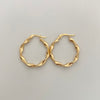 Candonga Entorchada Oro amarillo 18k 1,7 Gr / 2,5 Cm