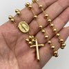 Rosario Virgen milagrosa cruz tubular Oro amarillo 18k 13,05 Gr / 5 mm / 50 Cm Broche 0,40