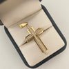 Dije silueta cruz centro casting  Oro amarillo 18k 3,65 Gr / 4,5 Cm