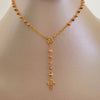 Rosario Virgen Milagrosa Cruz Casting Tres oros 18k 8,05 Gr / 3,2 mm / 60 Cm Broche 0,30