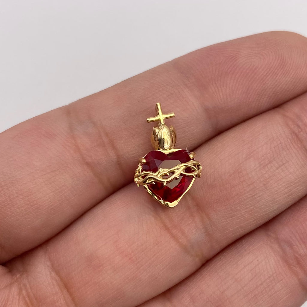 Dije sagrado corazón Oro amarillo 18k 1,83 Gr / 10,7 mm / 1,5 Cm