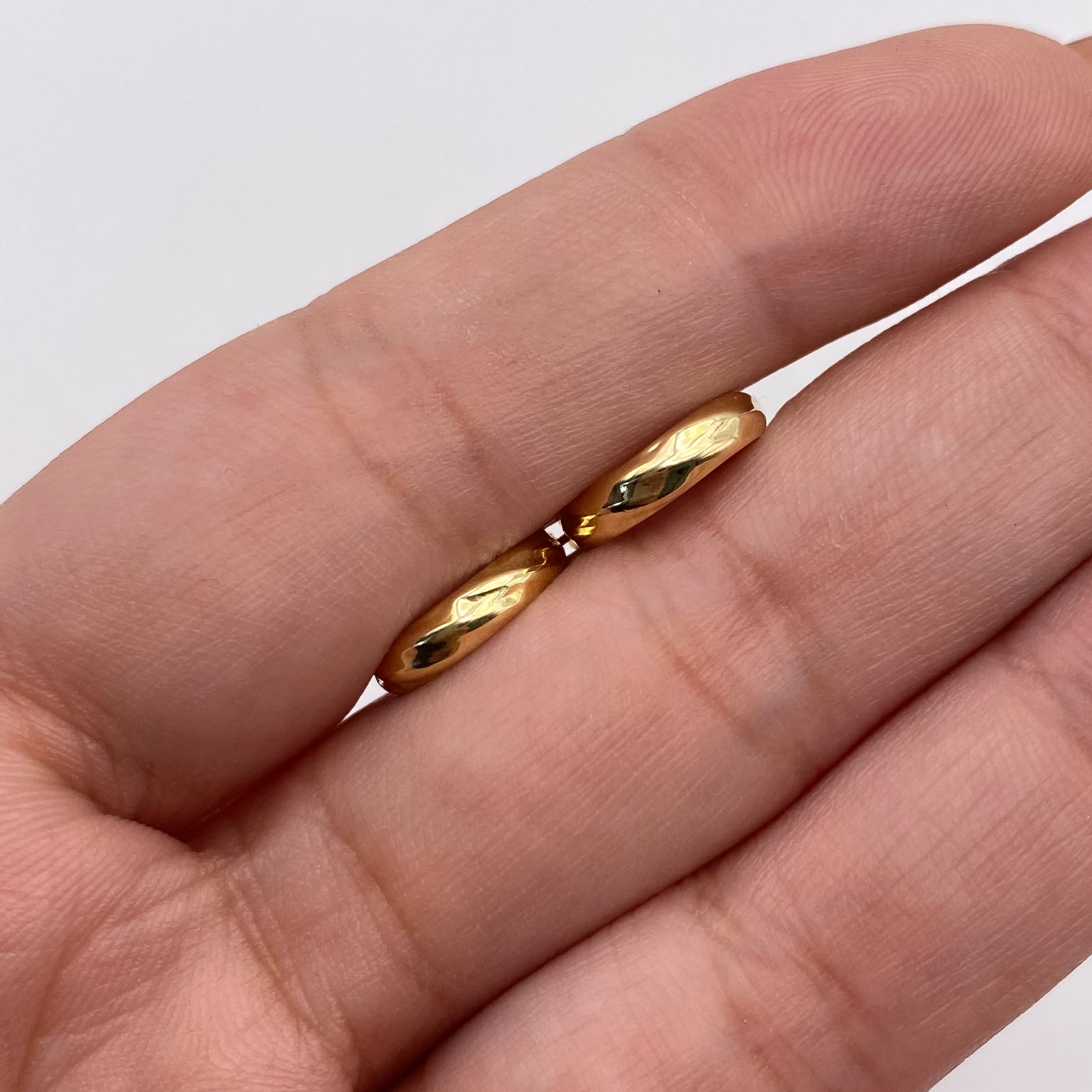 Candonga diamantada Oro amarillo 18k 0,96 Gr / 1,2 Cm