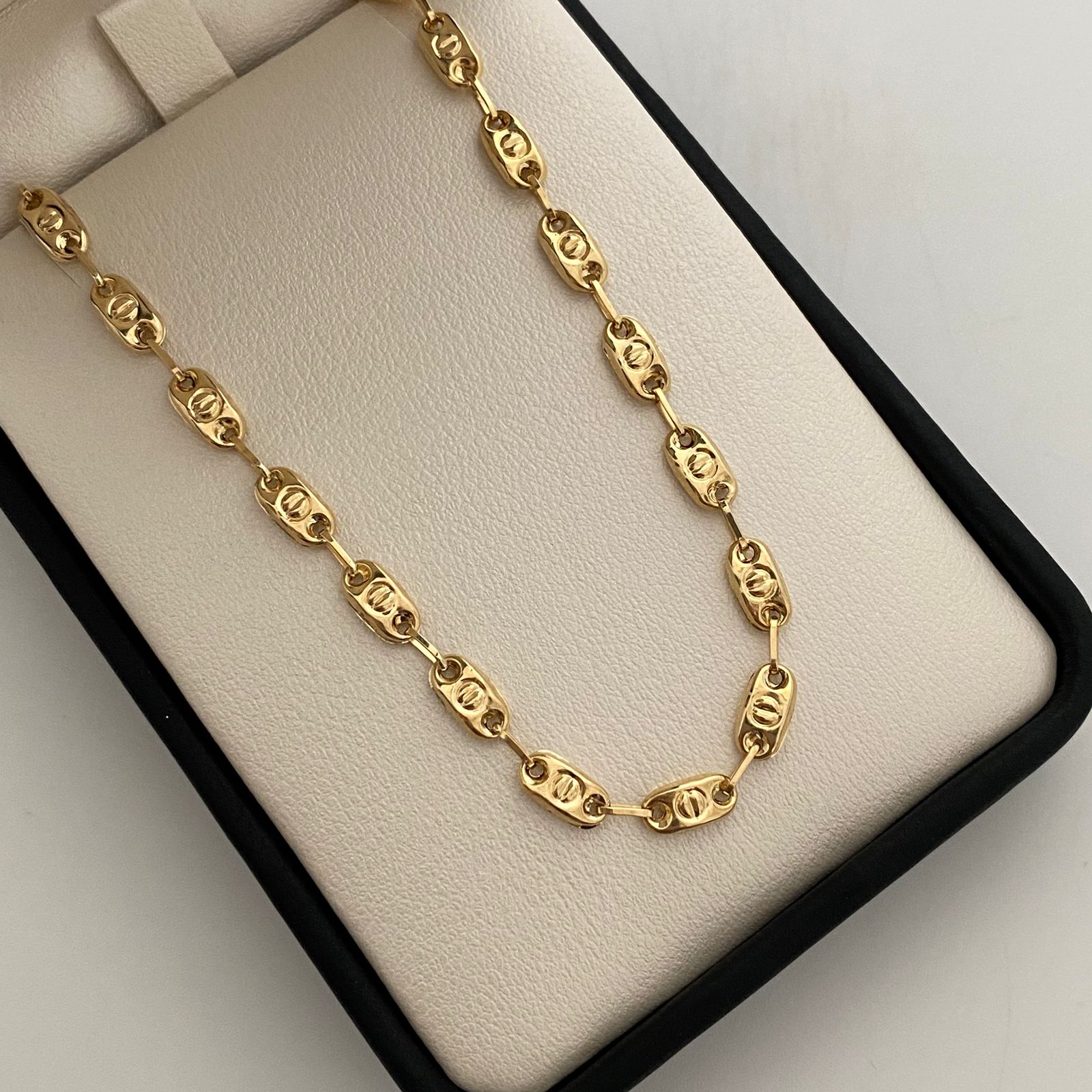 Cadena Rustica Oro amarillo 18k 8,40 Gr / 4,2 mm / 60 Cm Broche 0,60