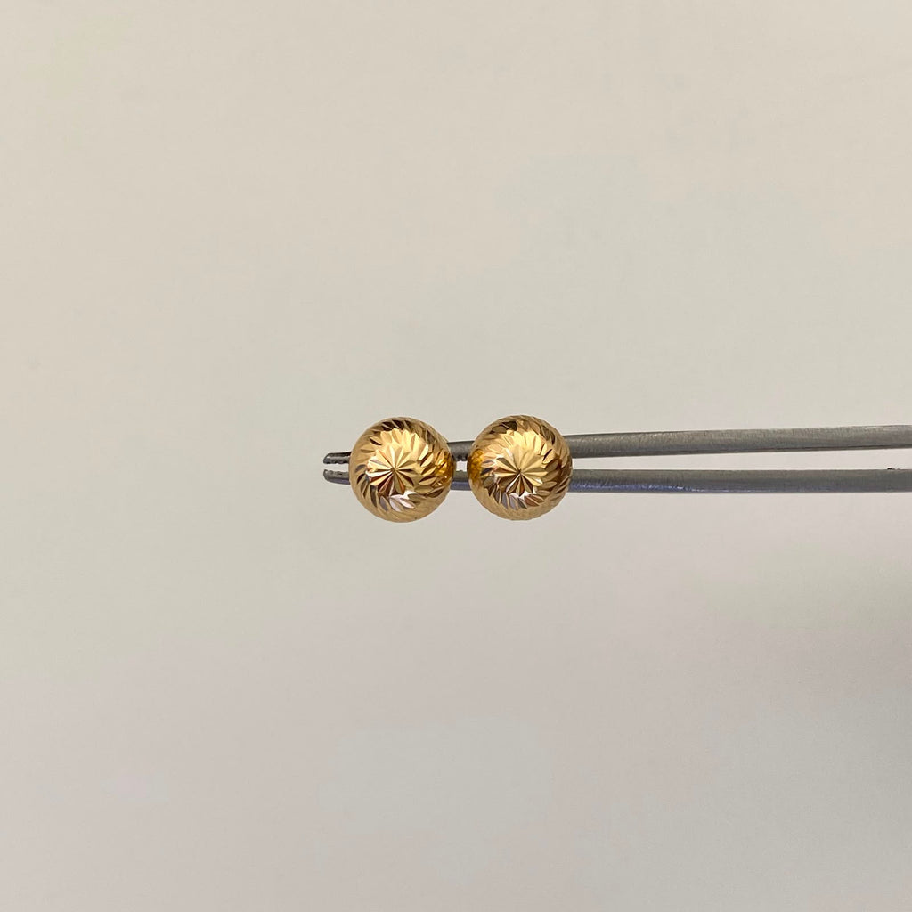 Topos Bola Diamantada 8mm Oro amarillo 18k 1,1 Gr