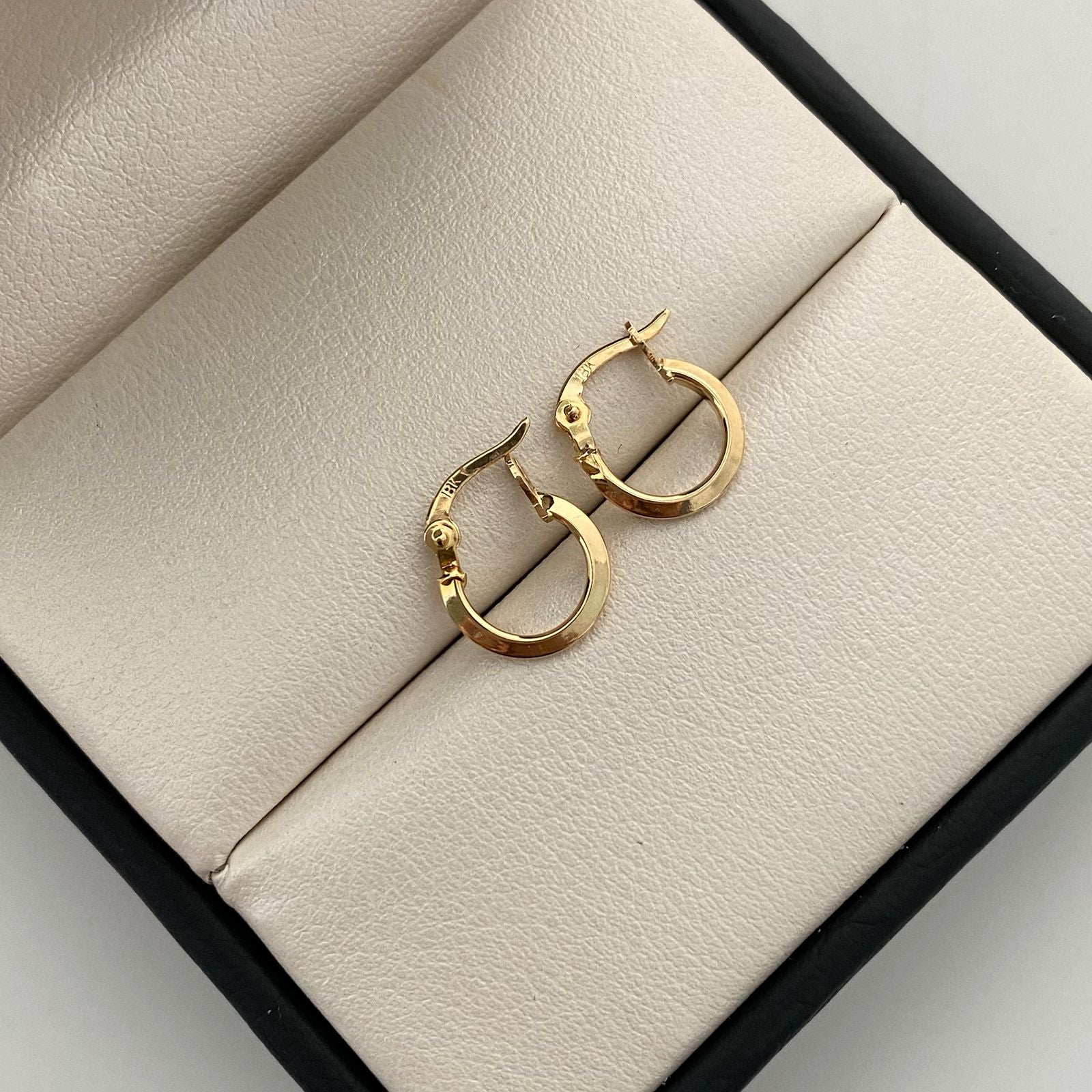 Candonga Mini Media Caña Lisa Oro amarillo 18k 0,65 Gr / 1,2 Cm
