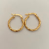 Candonga Entorchada Oro amarillo 18k 1,2 Gr / 2 Cm