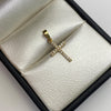 Dije Cruz circones blancos Oro amarillo 18k 0,65 Gr / 9,7 mm / 2 Cm