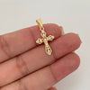 Dije cruz casting silueta diamantada Oro amarillo 18k 1,25 Gr / 2,6 Cm