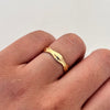 Anillo Ondas Oro amarillo 18k / Talla 7 / 1,4 Gr / 2,3 mm