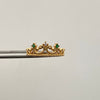 Anillo 15 Casting Blanco y Verde Oro amarillo 18k / Talla 6 / 2,2 Gr
