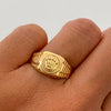 Anillo Corona Rx Oro amarillo 18k / Talla 10 / 2,35 Gr / 4 mm