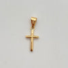 Dije cruz lisa  Oro amarillo 18k 0,45 Gr / 9,4 mm / 2,5 Cm