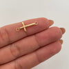 Herraje Cruz Tubular Oro amarillo 18k 0,3 Gr / 2,1 Cm