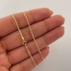 Cadena It Plana Diamantada Tres oros 18k 1,5 Gr / 1,3 mm / 50 Cm