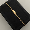 Pulso bebé gc placa semi rectangular  Oro amarillo 18k 1,90 Gr / 5,1 mm / 16,5 Cm Broche 0,15