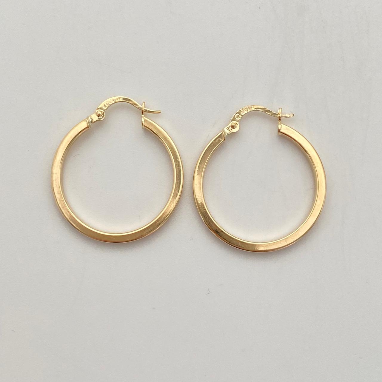 Candonga lisa  Oro amarillo 18k 2 Gr / 2,6 Cm