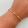 Pulso Rustica Diamantada Oro amarillo 18k 3,70 Gr / 3,4 mm / 21,4 Cm Broche 0,60