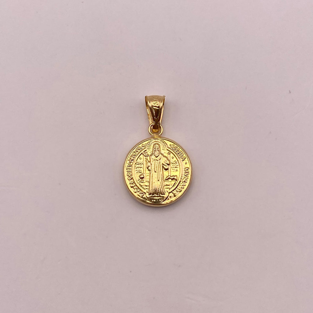 Dije San benito Oro amarillo 18k 0,87 Gr / 14,1 mm / 2,3 Cm