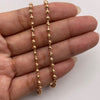 Cadena Militar Luna diamantada Oro rosa 18k 16,35 Gr / 3 mm / 60 Cm Broche 0,40