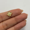 Herraje Trebol diamantado Oro amarillo 18k 0,8 Gr / 1,4 Cm