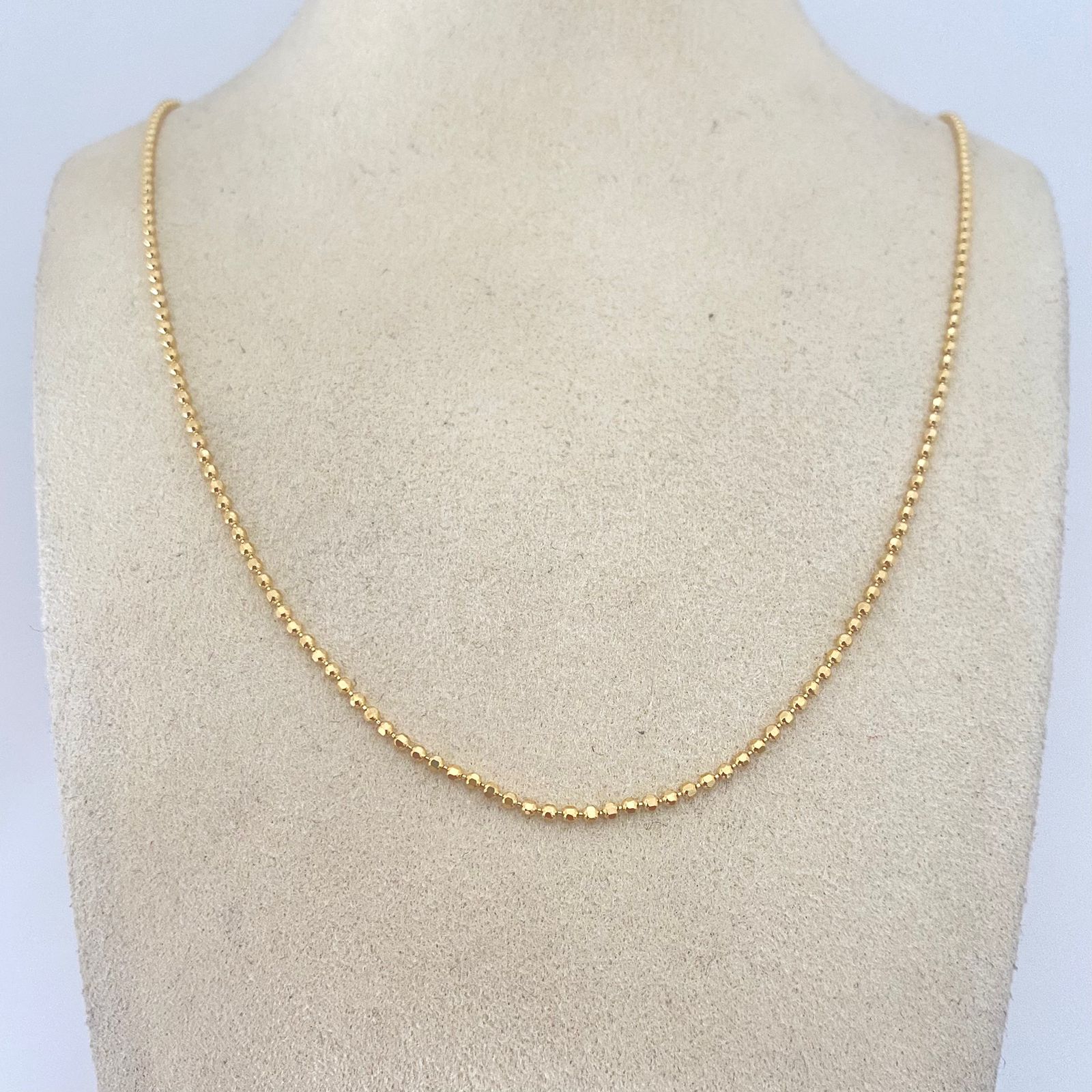 Cadena It mini militar Oro amarillo 18k +1 / 2,4 Gr / 1,0 mm / 40 Cm