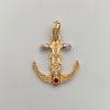 Dije Ancla Casting Rosada Oro amarillo y Oro blanco 18k 3,9 Gr / 13,8 mm / 3,3 Cm