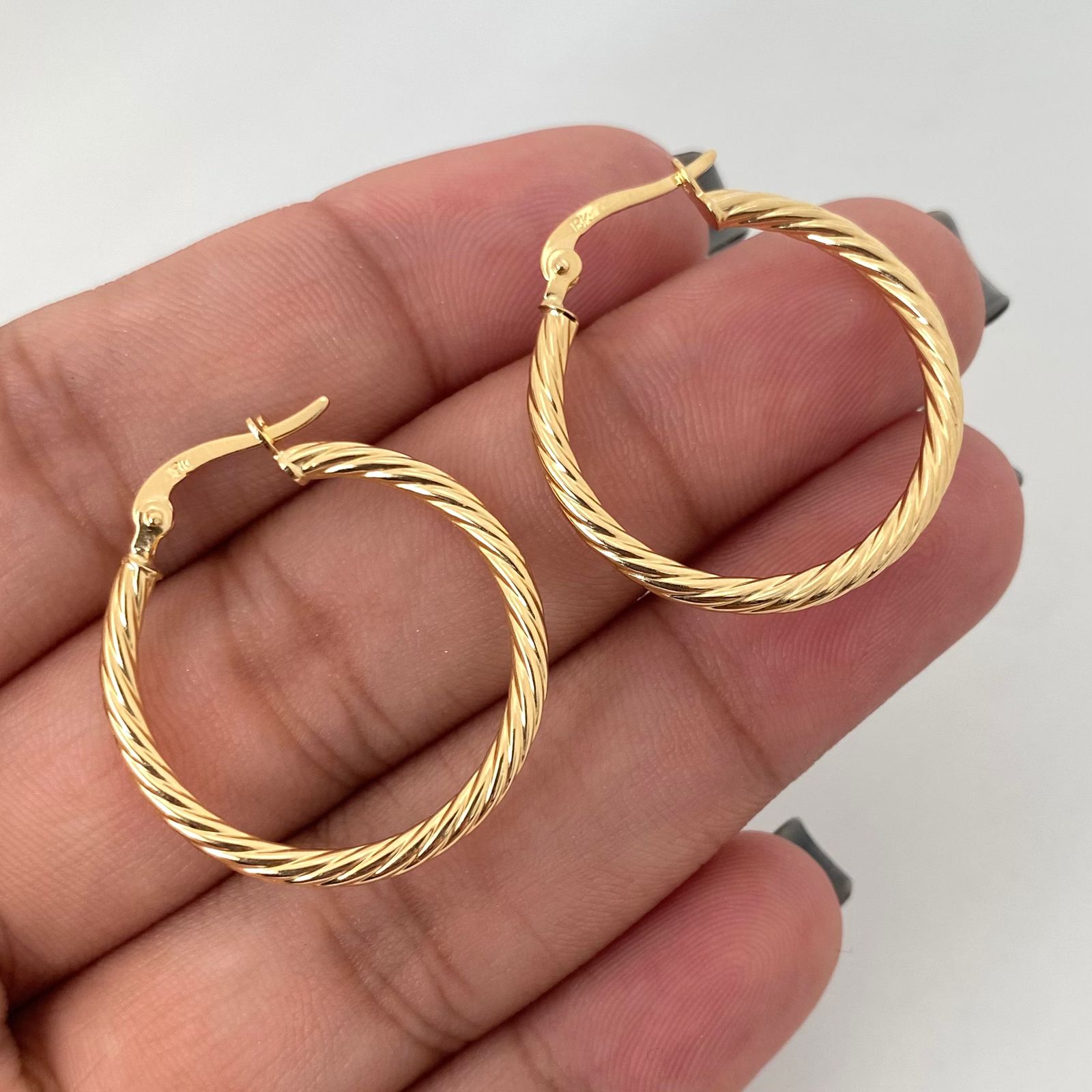 Candonga entorchada Oro amarillo 18k 1,8 Gr / 2,7 Cm