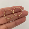 Candonga Imperdible Lisa Oro amarillo 18k 1 Gr / 2 Cm