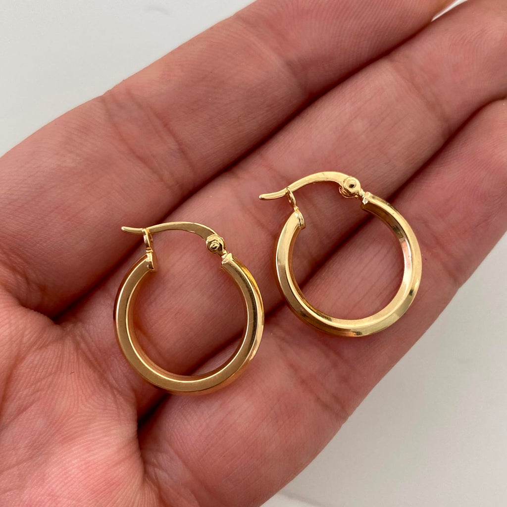 Candonga Lisa Oro amarillo 18k 1,5 Gr / 2 Cm