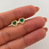Topos Corazon Casting Verde Oro amarillo 18k 1,25 Gr / 7,8 mm