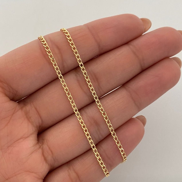 Cadena It mini cubana Oro amarillo 18k 2,85 Gr / 1,6 mm / 60 Cm