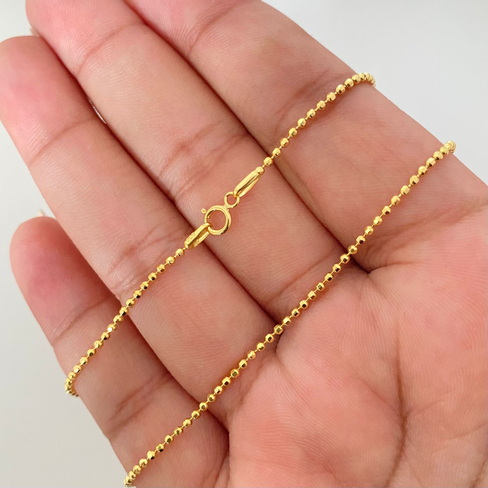 Cadena It mini militar diamantada Oro amarillo 18k +1 / 5,7 Gr / 1,4 mm / 60 Cm