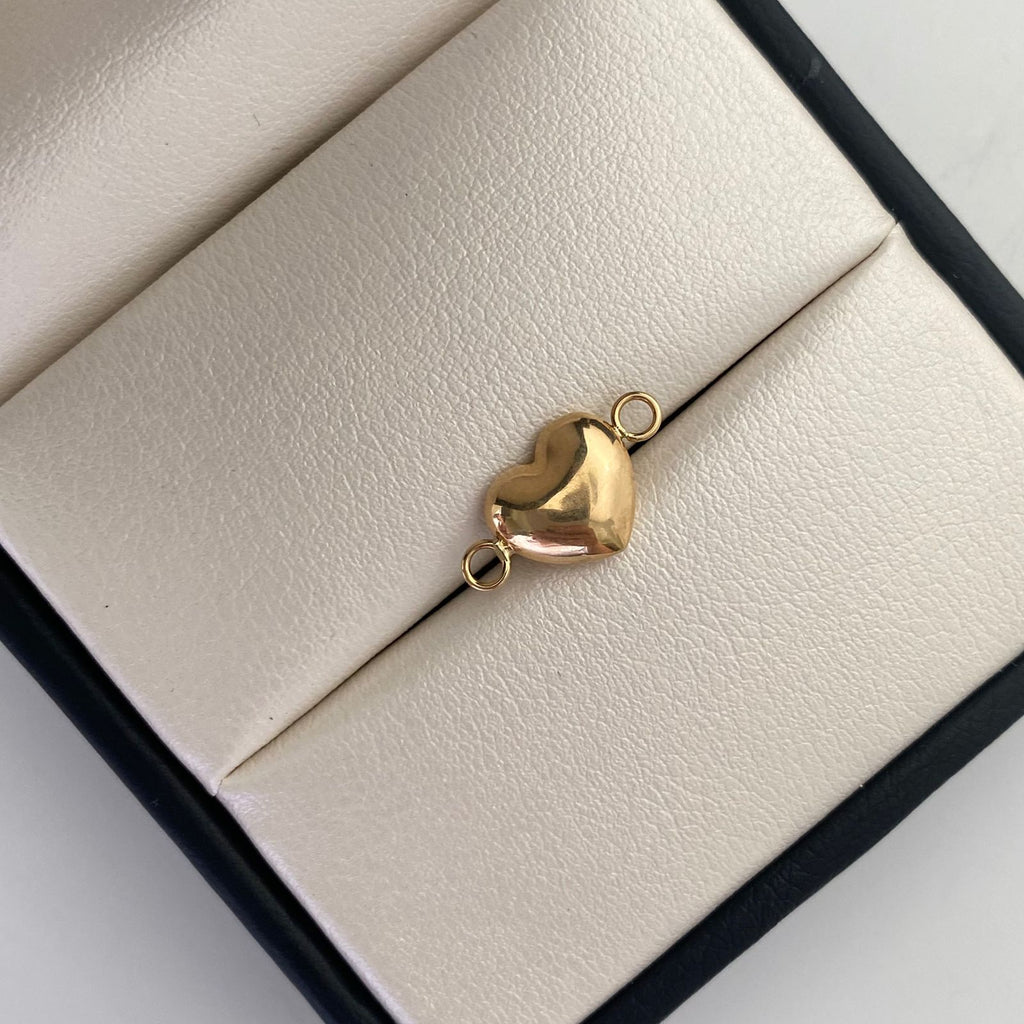 Herraje Corazon Inflado Oro amarillo 18k 0,6 Gr / 1 Cm