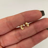 Topos Niña Maria Casting blanco Oro amarillo 18k 0,65 Gr / 3,2 mm
