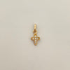 Dije cruz casting blanco puntas redondas Oro amarillo 18k 0,50 Gr / 1,5 Cm