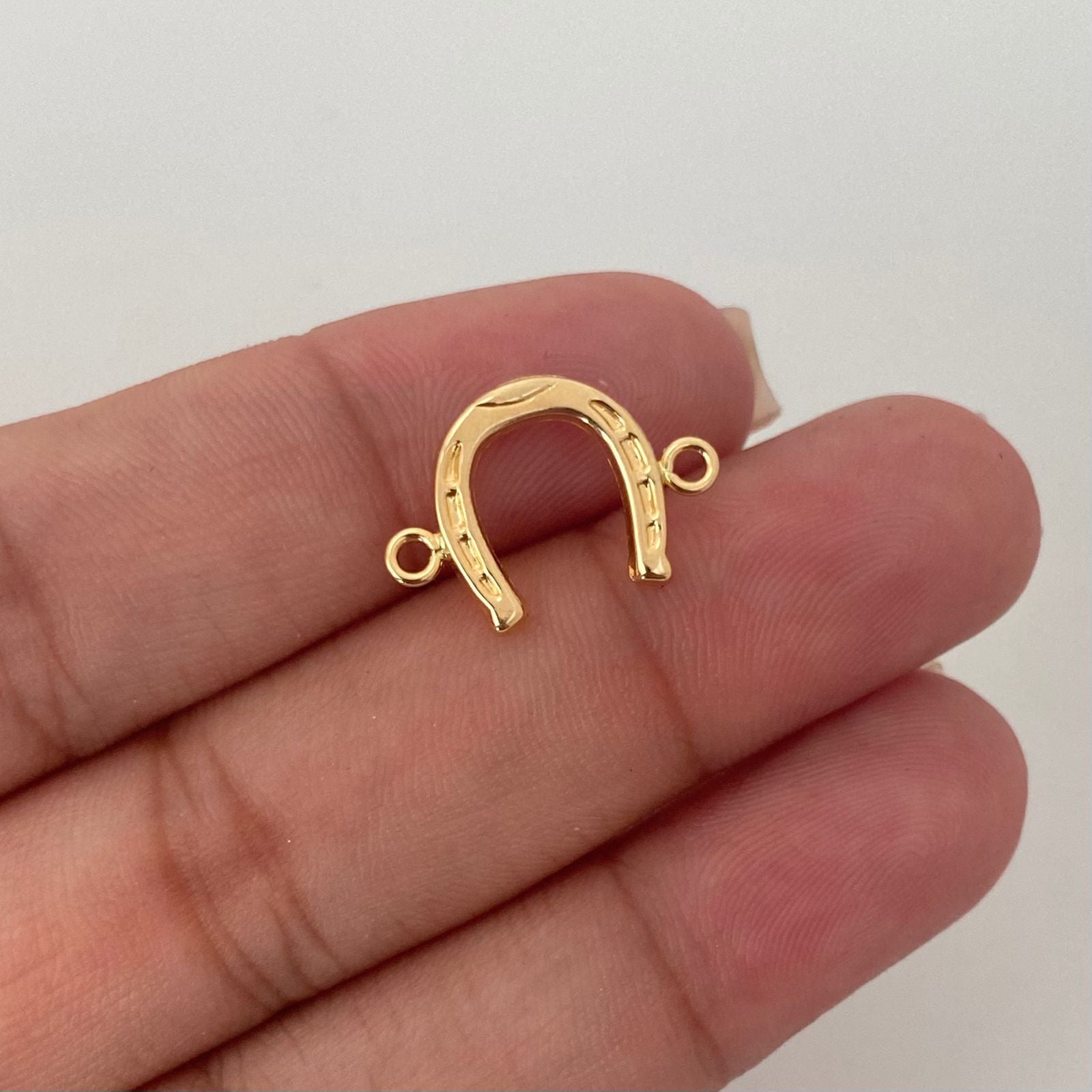 Herraje herradura Oro amarillo 18k 0,65 Gr / 1,7 Cm