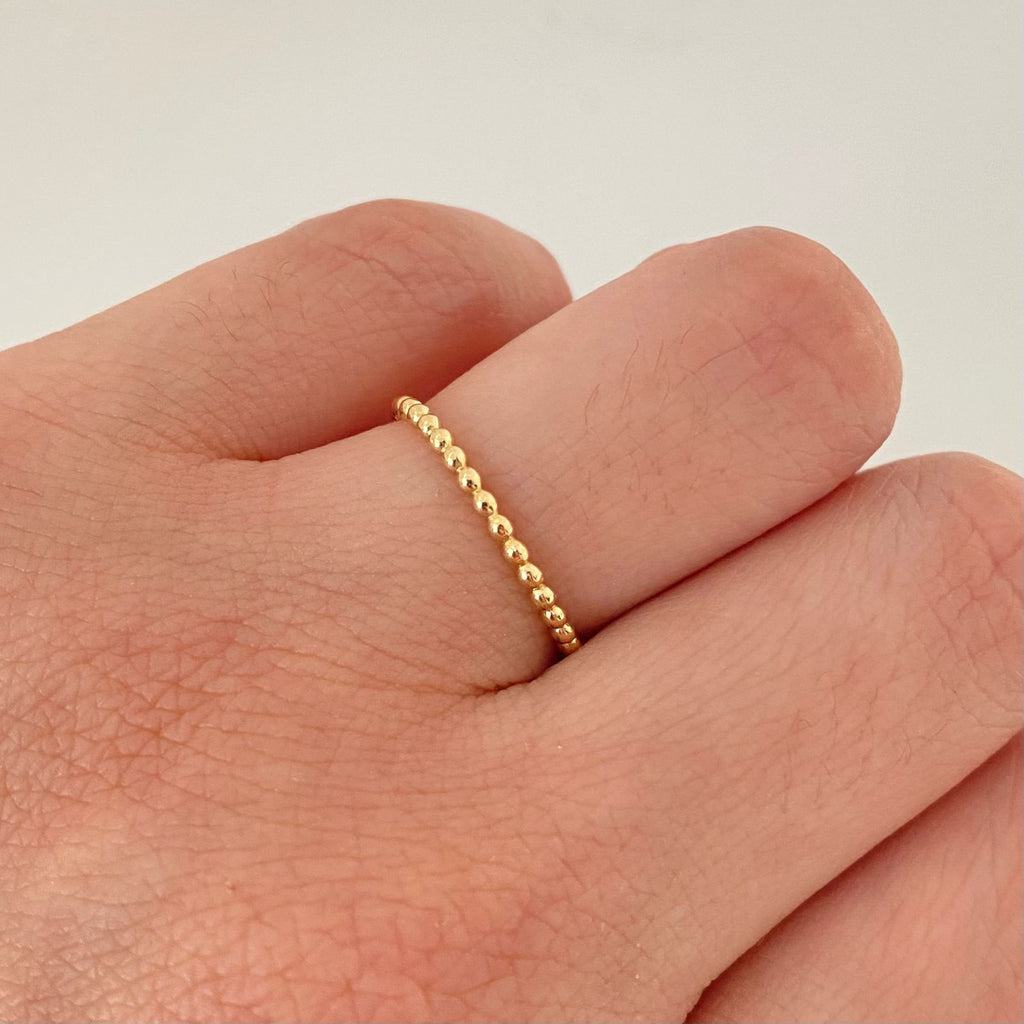 Anillo mini militar Oro amarillo 18k / Talla 6 3/4 / 1,35 Gr / 1,6 mm