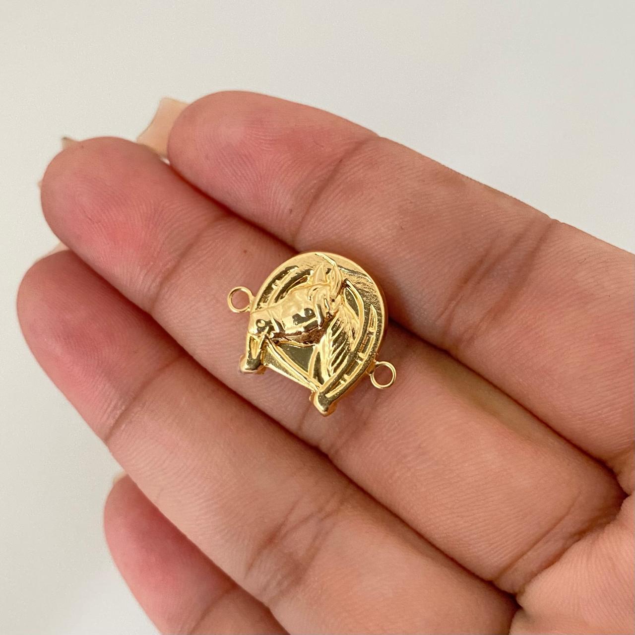 Herraje herradura caballo Oro amarillo 18k 1,45 Gr / 2,0 Cm