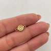 Herraje letra O  Oro amarillo 18k 0,3 Gr / 1,2 Cm