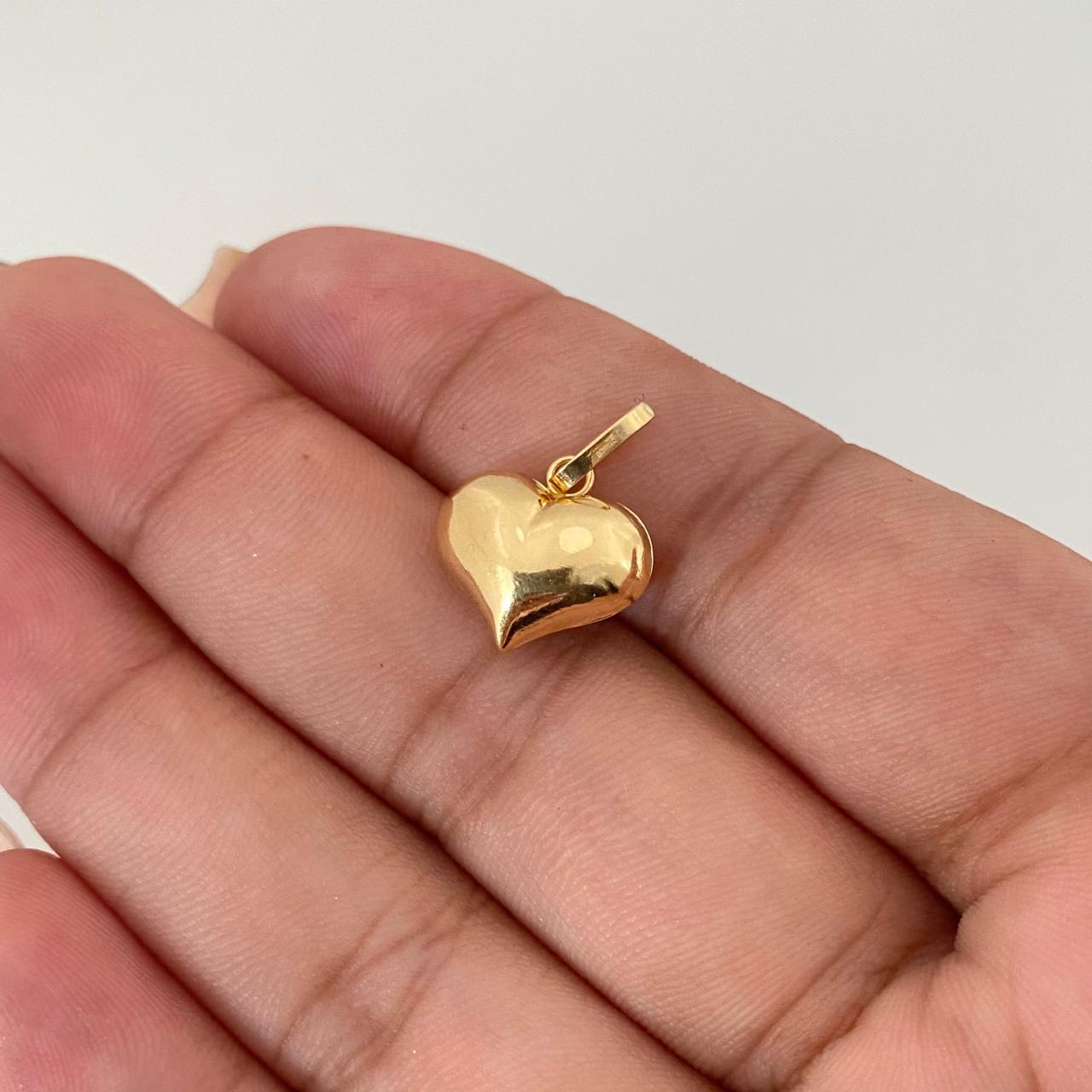Dije corazón inflado Oro amarillo 18k 0,9 Gr / 1,9 Cm