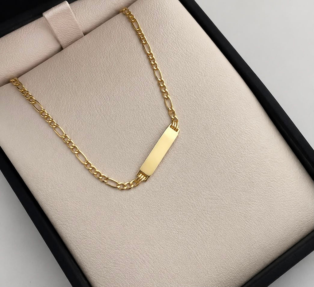 Pulso bebé It Placa 3x1 Oro amarillo 18k 2 Gr / 2,8 mm / 14,5 Cm