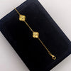 Pulso It trebol diamantado Oro amarillo 18k 5,08 Gr / 0,9 mm / 19,1 Cm