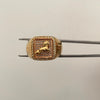 Anillo Cuadrado Caballo Casting Oro amarillo 18k / Talla 10 1/2 / 8 Gr / 7 mm