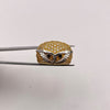 Anillo buho Oro amarillo y Oro blanco 18k / Talla 10 / 12,20 Gr / 6,52 mm