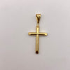 Dije cruz lisa Oro amarillo 18k 1,3 Gr / 0,41 mm / 4,5 Cm